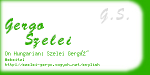 gergo szelei business card